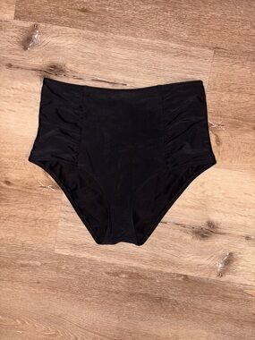 aerie Black High-Rise Swim Bottoms